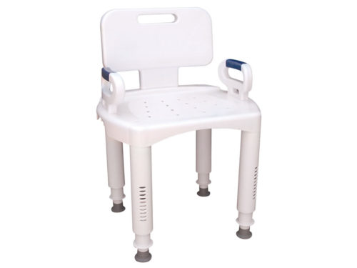 SILLA DUCHA CON RESPALDO Y DESCANSA BRAZOS