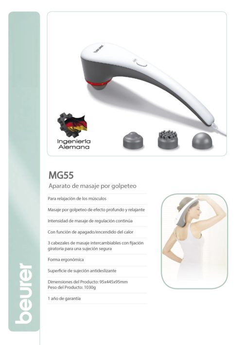 MASAJEADOR INFRAROJOS Y PERCUTOR MG55 BEURER - Imagen 3