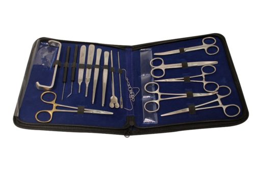 ESTUCHE DE DISECCION 16 PZ ACERO INOXIDABLE HERGOM PREMIUM