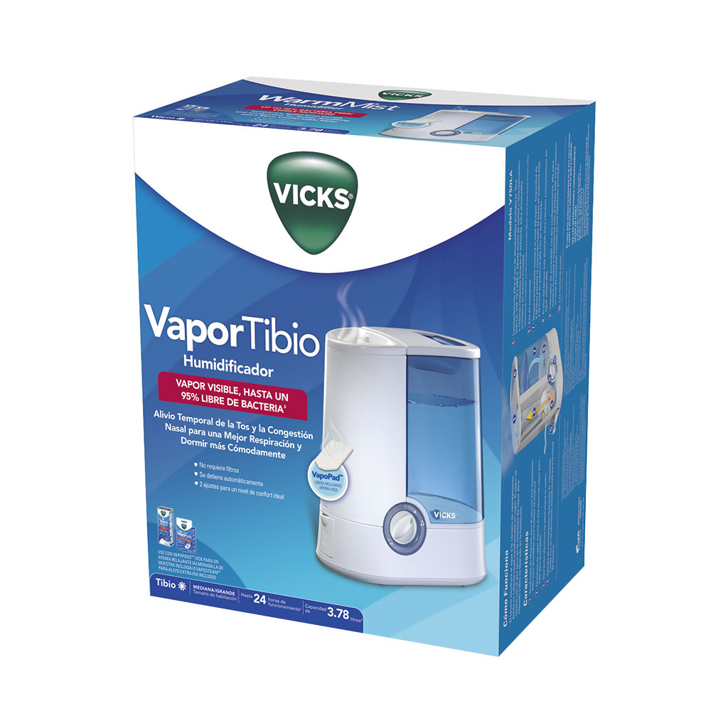 HUMIDIFICADOR DE VAPOR TIBIO VICK BLANCO – Mobility Go